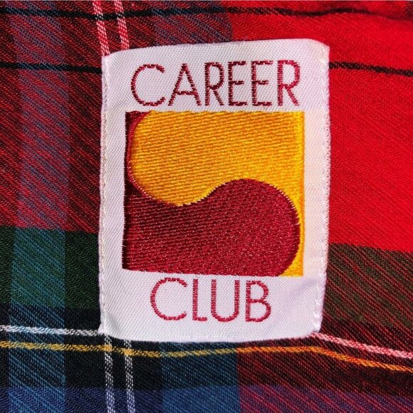 Vintage 90s Mens L Shirt Red Green Plaid Long Sleeve Button Down Grunge - Picture 10 of 12